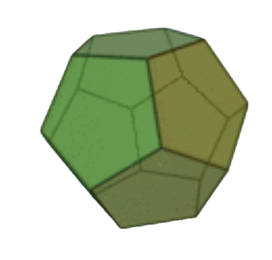 Pentagon-Dodekaeder geometrische Darstellung – platonischer Körper mit 12 Fünfecken